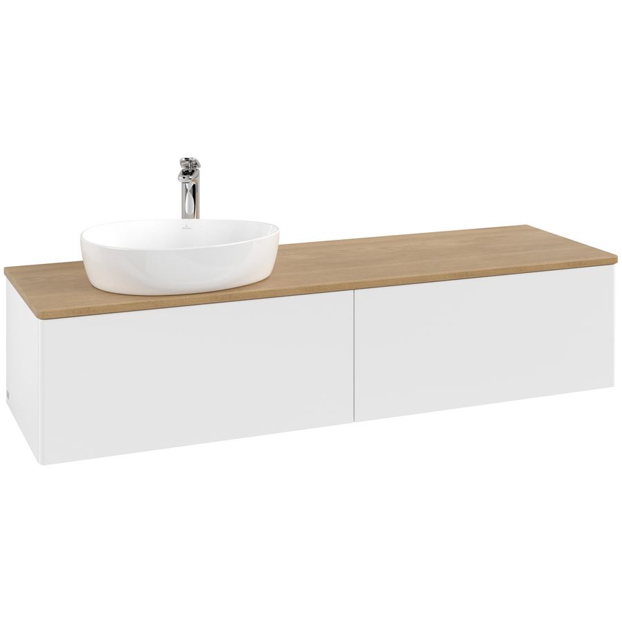 Wastafelonderkast Antao 1600x360x500mm White Matt Lacquer L37051MT