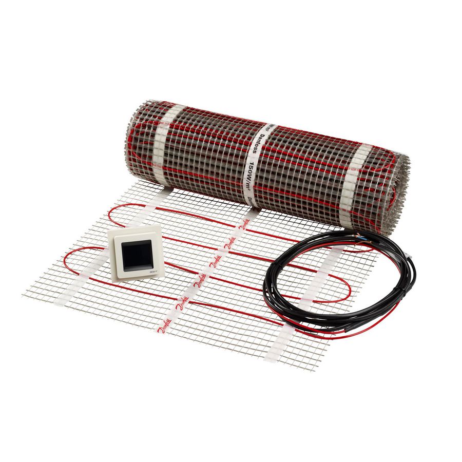 Mat elek. vloerverwarming ECmat 150T +kloktherm. 7m² 1050W