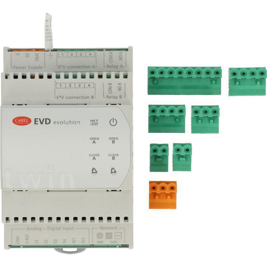 Regelaar EVD Evolution TWIN (RS485/MODBUS) tbv CAREL expansieventiel excl. LCD-display