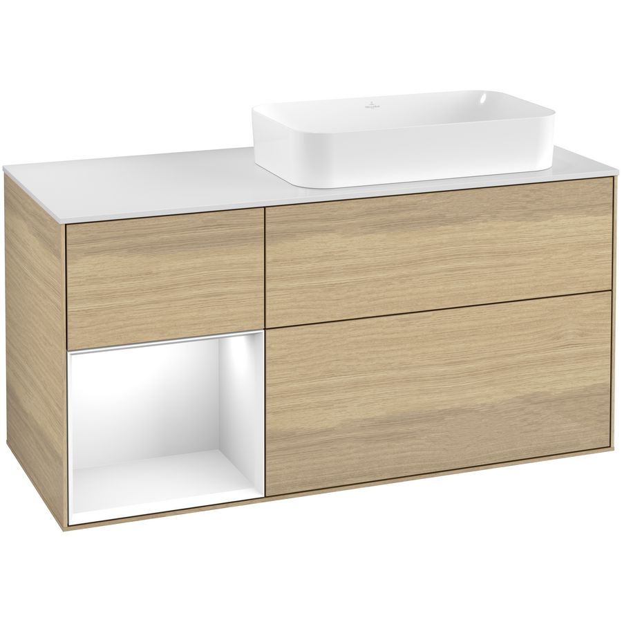 Wastafelonderkast Finion 1200x603x501mm Oak Veneer G681GFPC