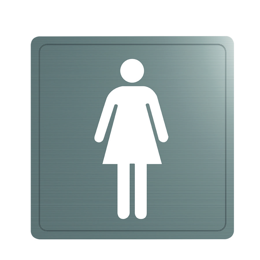 Muurpictogram Vrouw RVS 304 mat gepolijst (ex 0011410000)