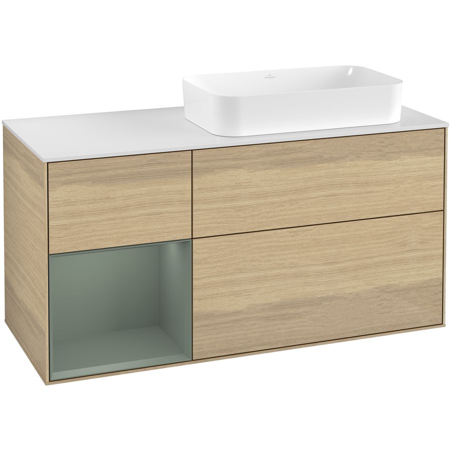 Wastafelonderkast Finion 1200x603x501mm Oak Veneer G681GMPC