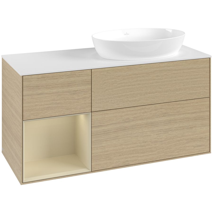 Wastafelonderkast Finion 1200x603x501mm Oak Veneer GA41HJPC