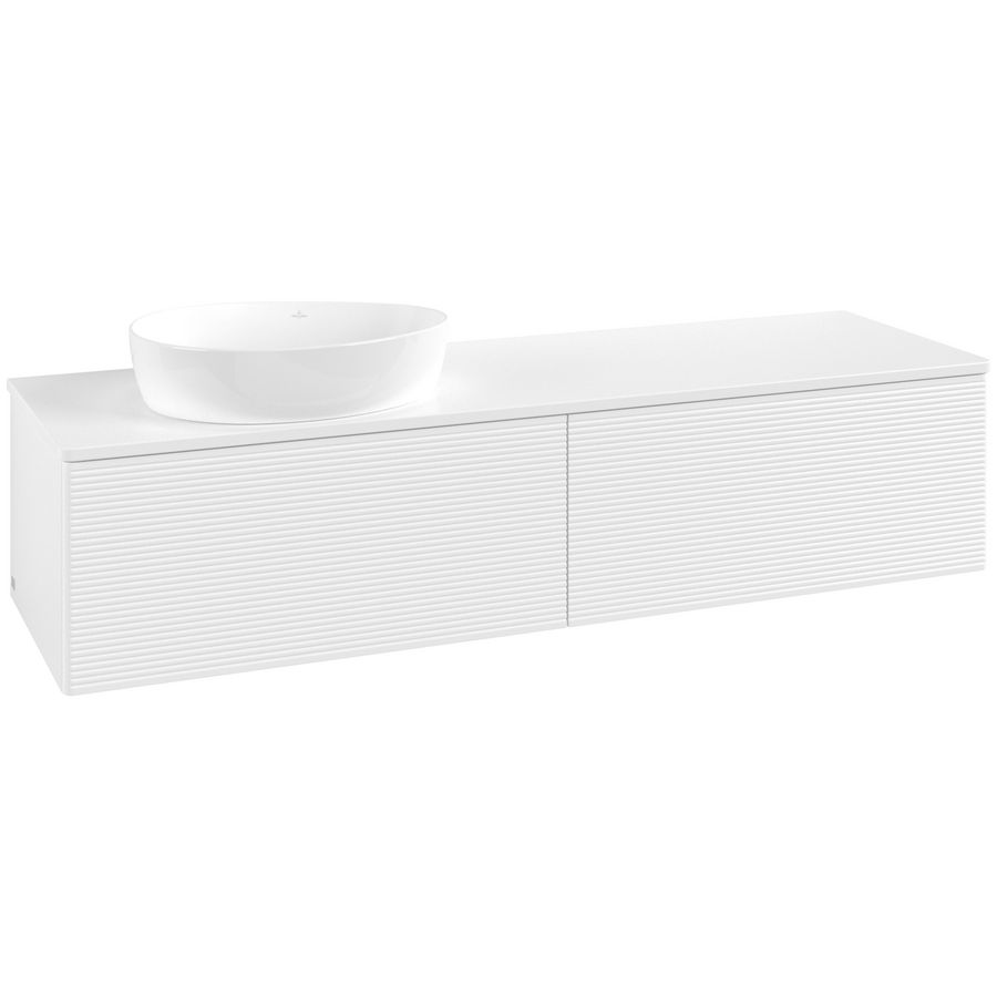 Wastafelonderkast Antao 1600x360x500mm White Matt Lacquer L37150MT