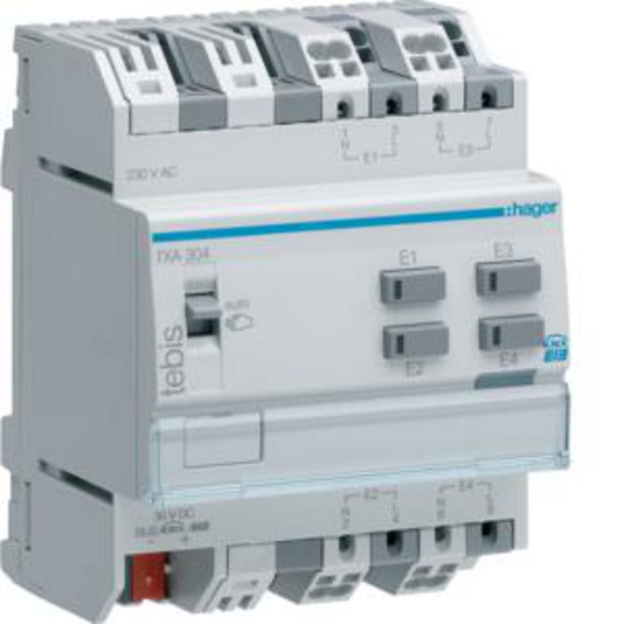Universele ingangsmodule 4-voudig KNX 230 V