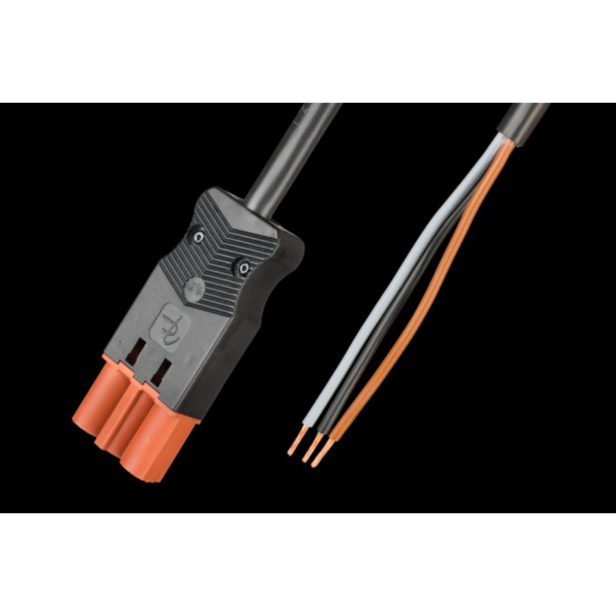 Aansluitsnoer schakelleiding male 3-polig 1,5mm² 300cm bruin B2ca (AC166 ALCGS/315 300)