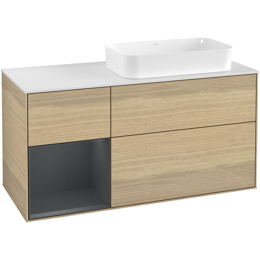Wastafelonderkast Finion 1200x603x501mm Oak Veneer G681HGPC