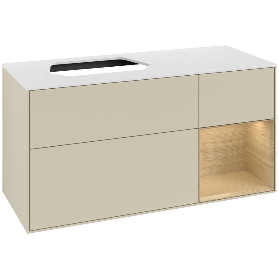 Wastafelonderkast Finion 1200x603x501mm S.Grey Matt Lacquer G401PCHJ