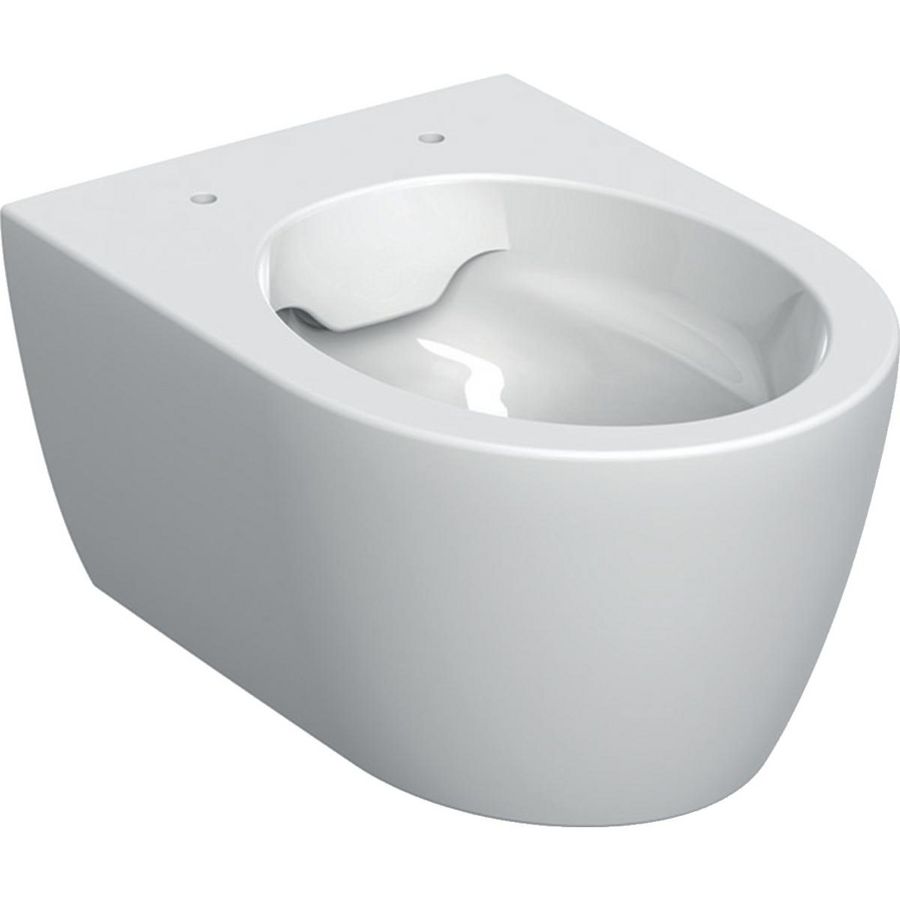 iCon wandcloset compact gesloten vorm Rimfree 490mm wit EFF3 bevestiging (excl. zitting)