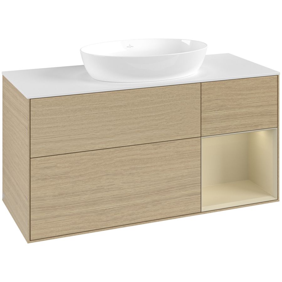 Wastafelonderkast Finion 1200x603x501mm Oak Veneer GA71HJPC