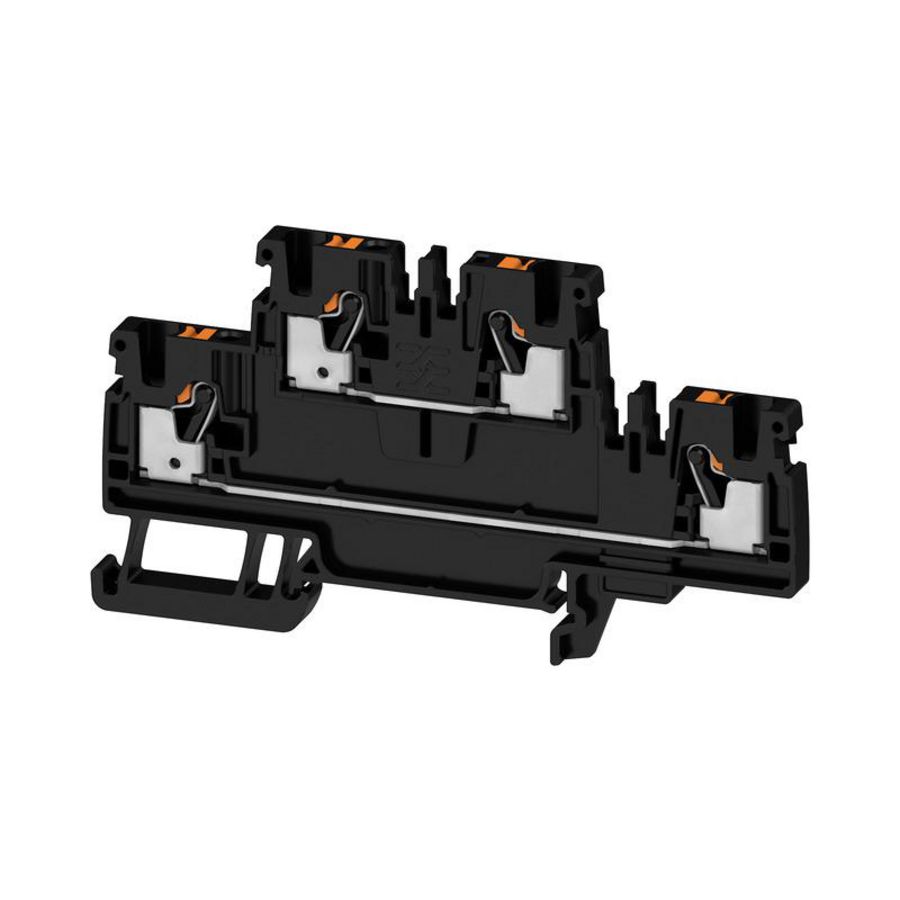 Doorvoerklem PUSH IN zwart 2.5mm² 800V 800V Nu VVE=50