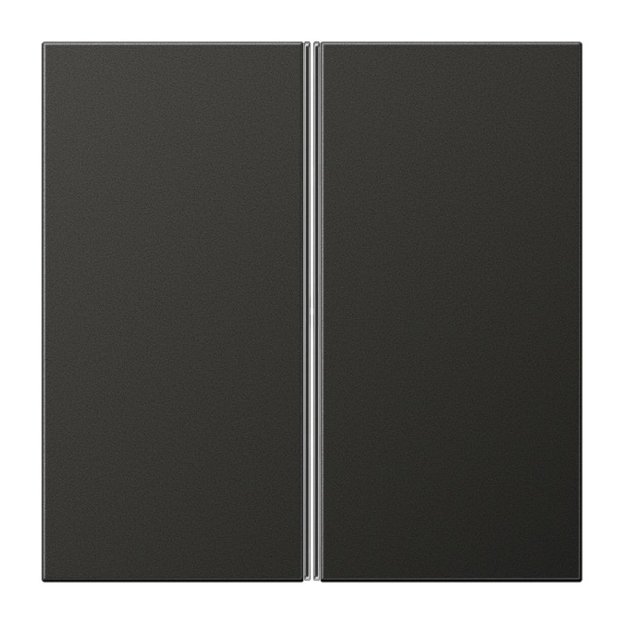 Tastafdekking LS-antraciet 2-voudig compleet KNX