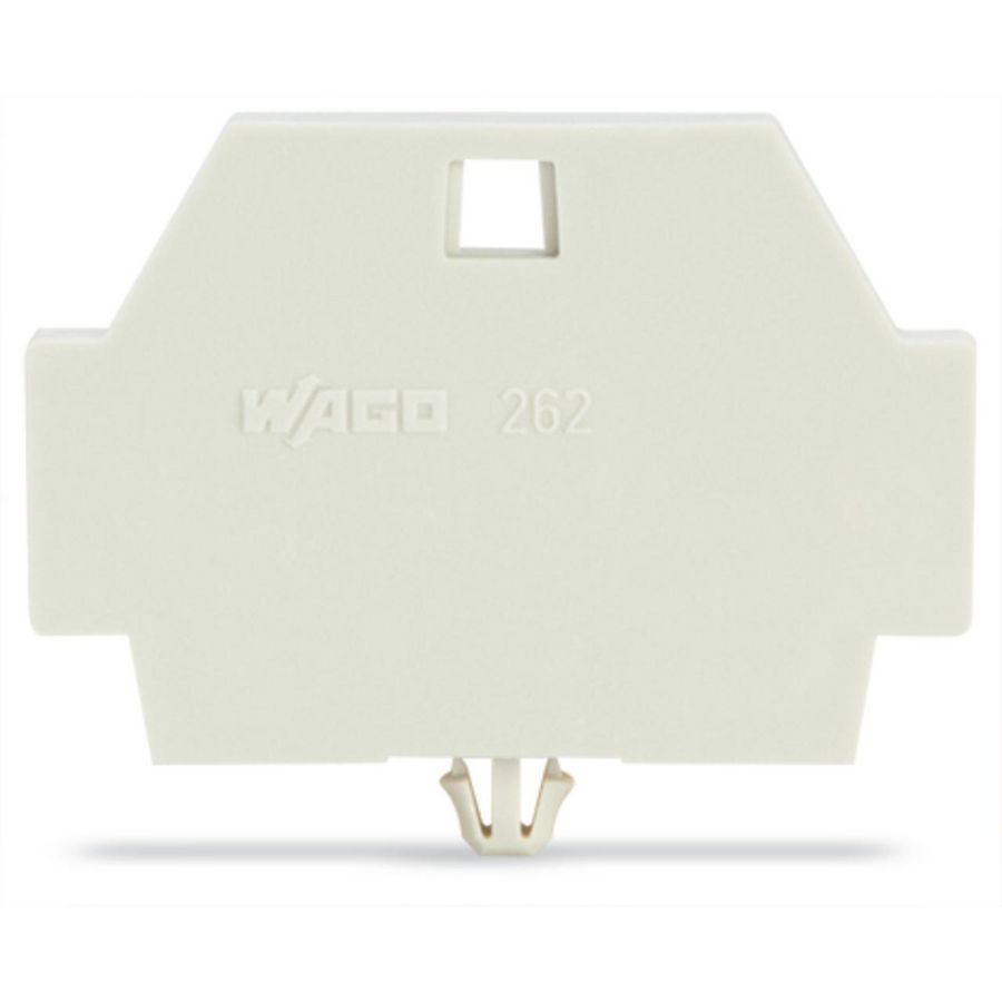 Afsluitplaat met klikvoetje li.grijs 262-373 VVE=50