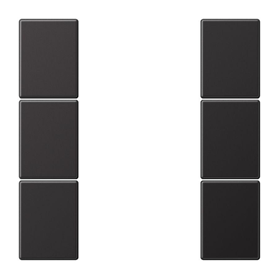 Tastafdekking compleet 3-voudig LS-Dark KNX