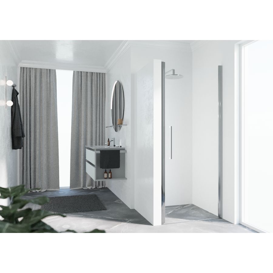 Draaideur YPLUS1B 770-810x2000mm chroom helder