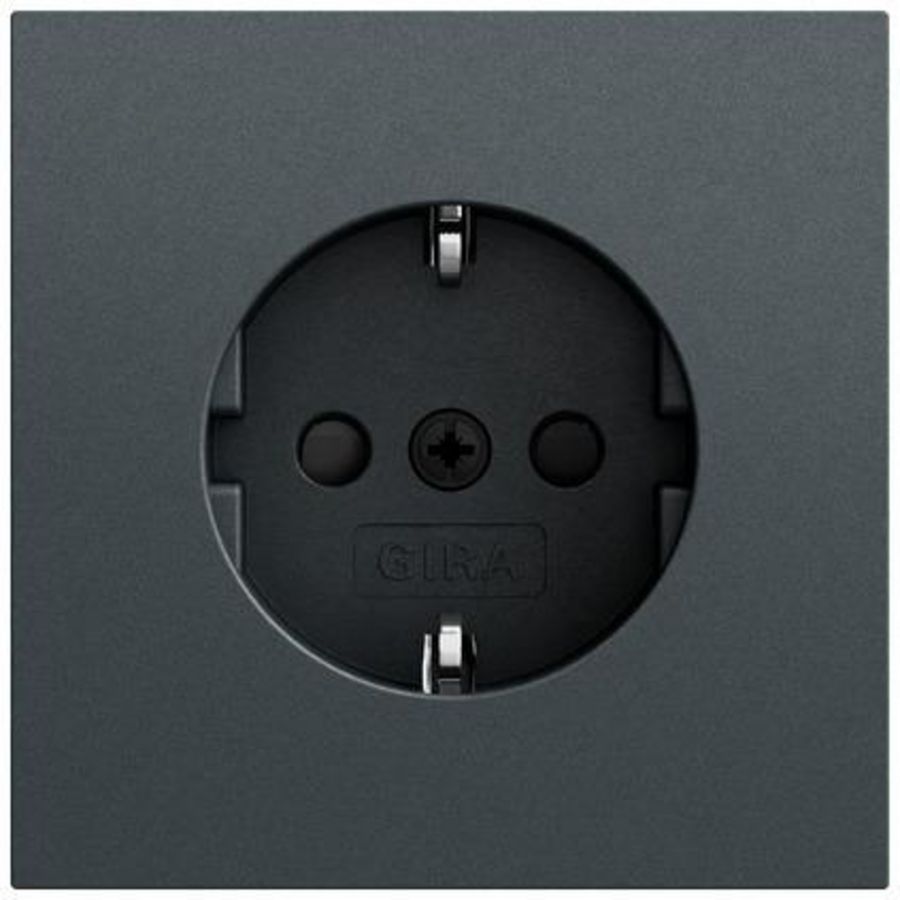wandcontactdoos met randaarde Safety Plus zonder kl. System 70 antracit(gel.)