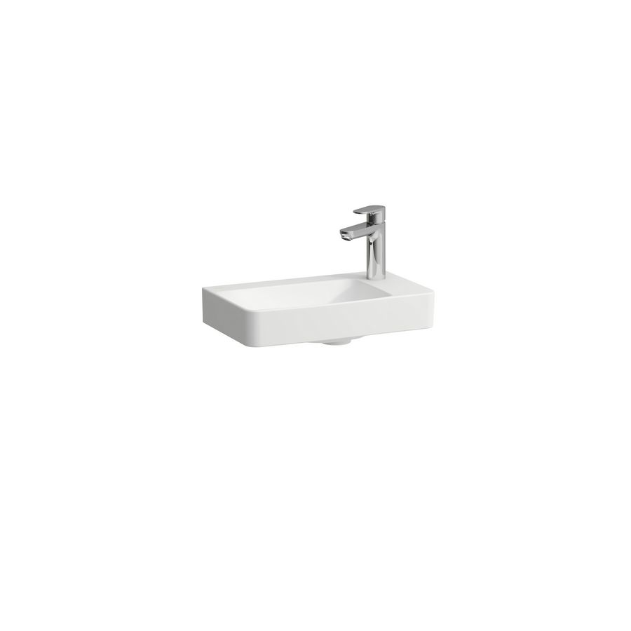 Wastafel PRO-X 48cm compact kraanplateau rechts Mat wit