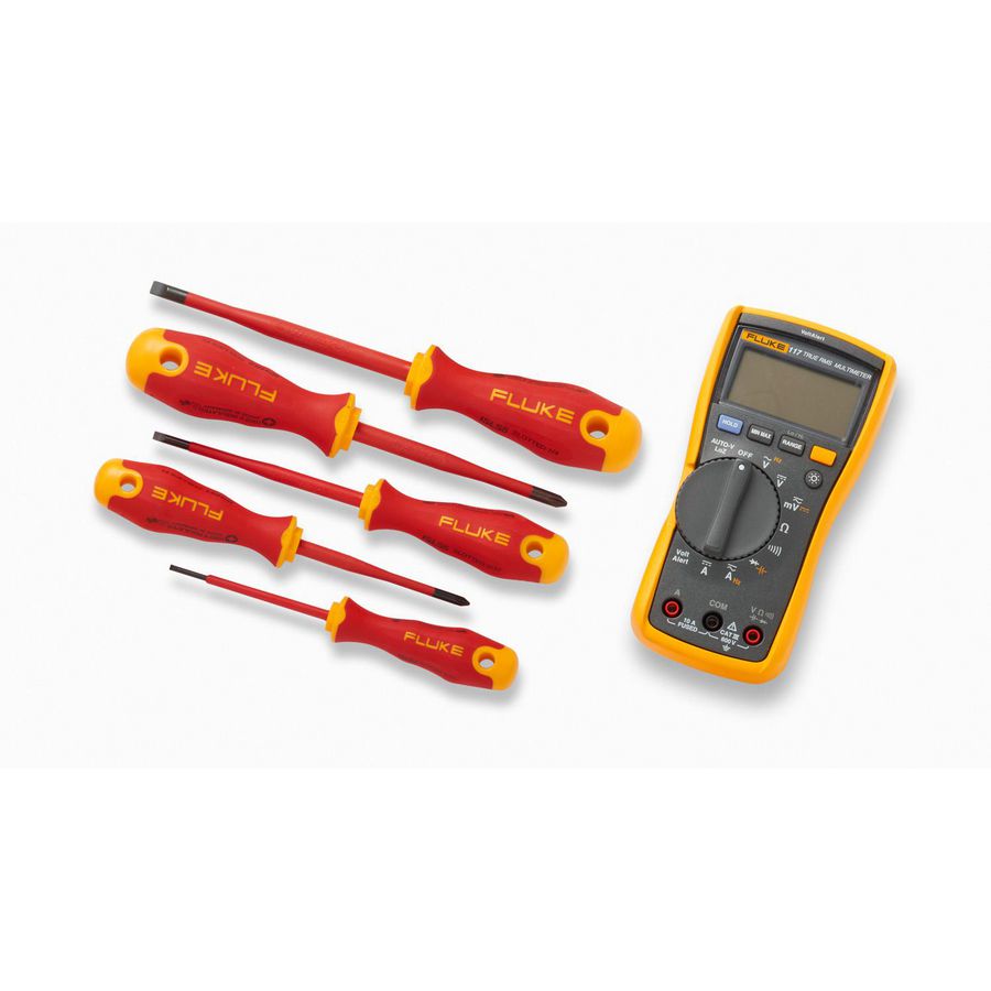 Multimeter voor elektriciens & 5 geisoleerde schroevendraaie