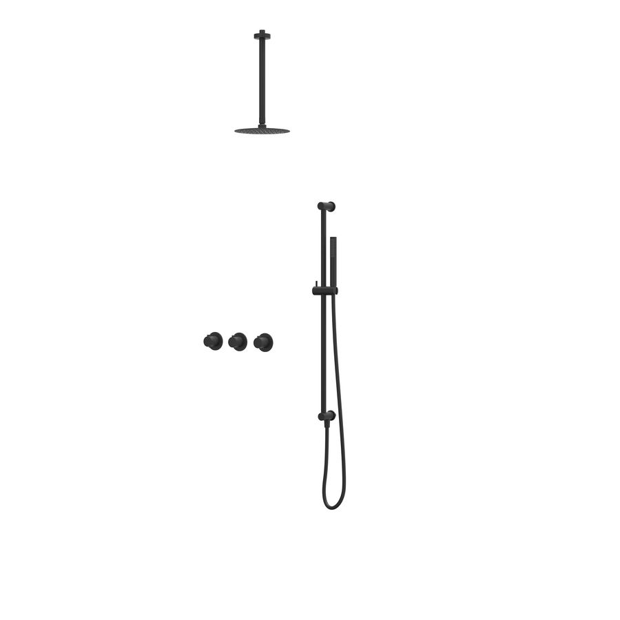 Afbouwdeel regendouche combiset Pact 4 inbouwthermostaat mat zwart CSP4EXMZAACB excl. inbouwbox