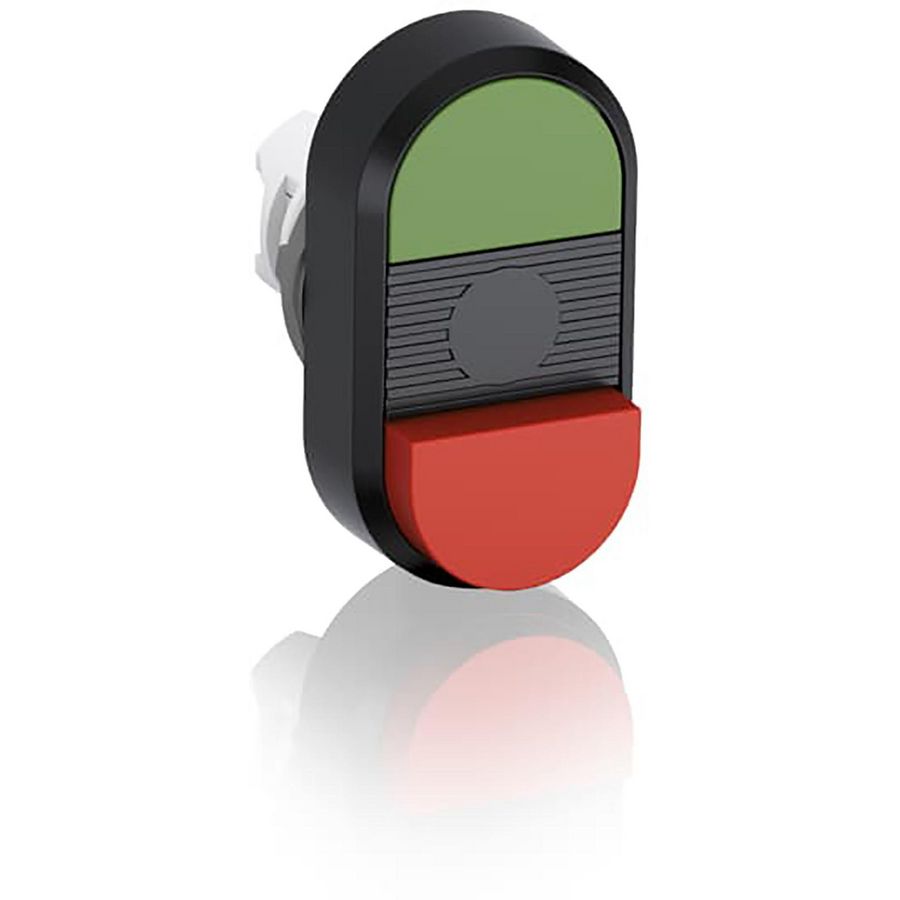 Dubbele drukknop verhoogd groen/rood
