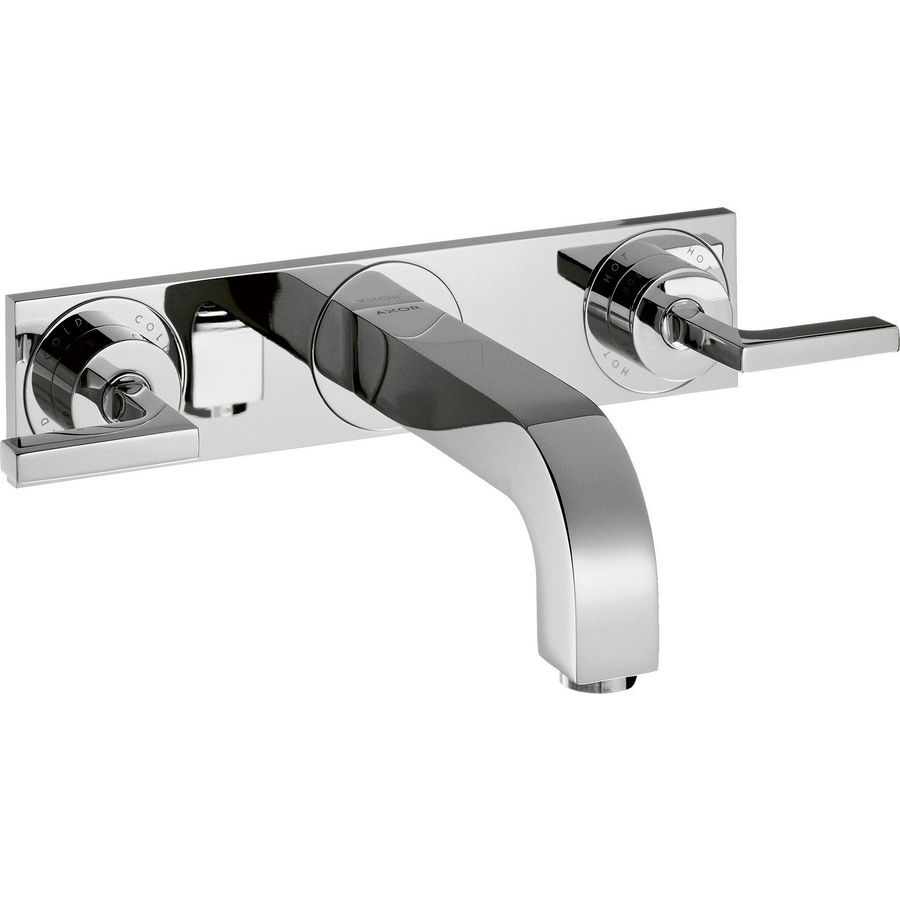 Afbouwdeel AXOR Citterio 3-gats wandmengkraan+lange uitl+rechte gr chroom 39148000