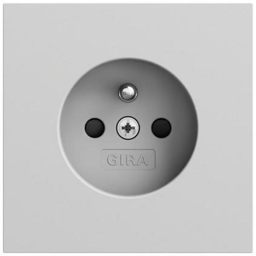 wandcontactdoos aardpen + Safety Plus System 70 gris m(gel.)