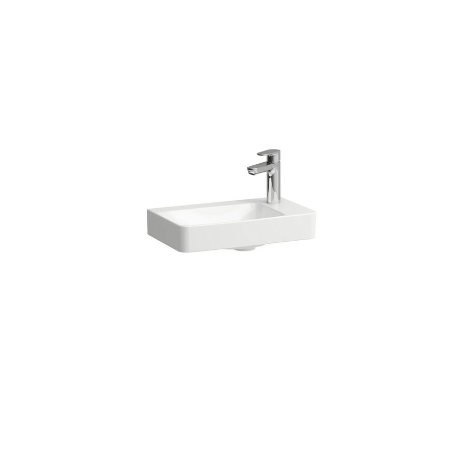Wastafel PRO-X 48cm compact kraanplateau rechts Glans wit
