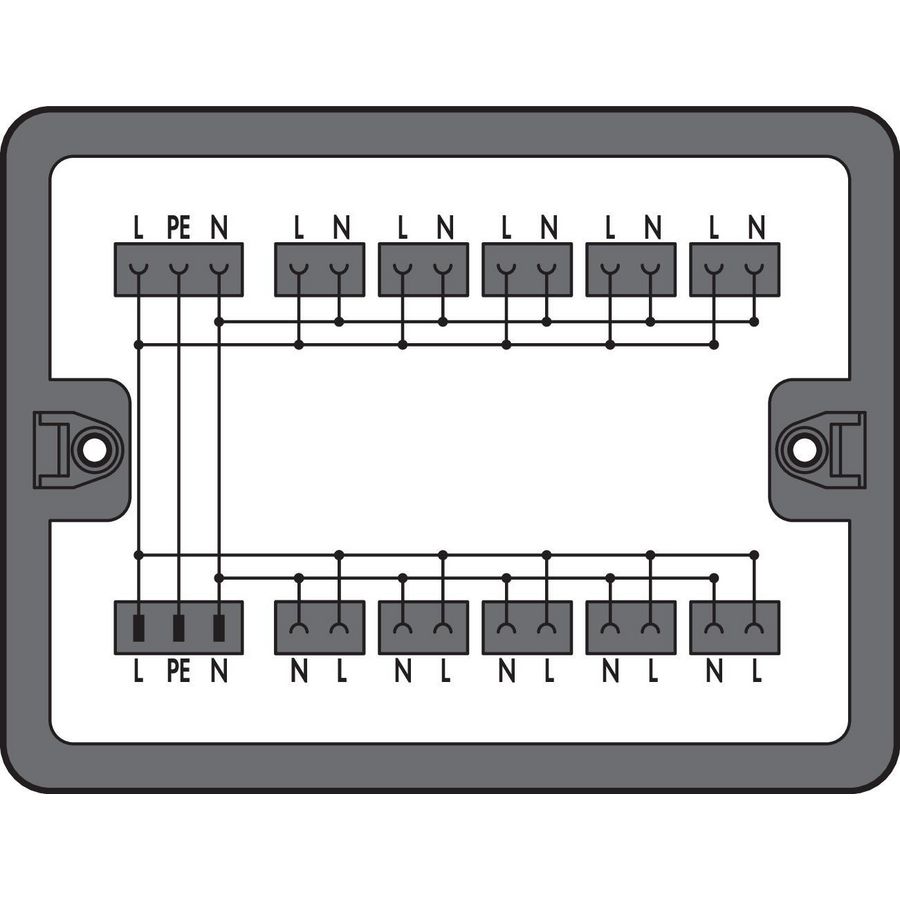 Verdeeldoos Wisselstroom (230V) 1 ingang 899-631/477-000