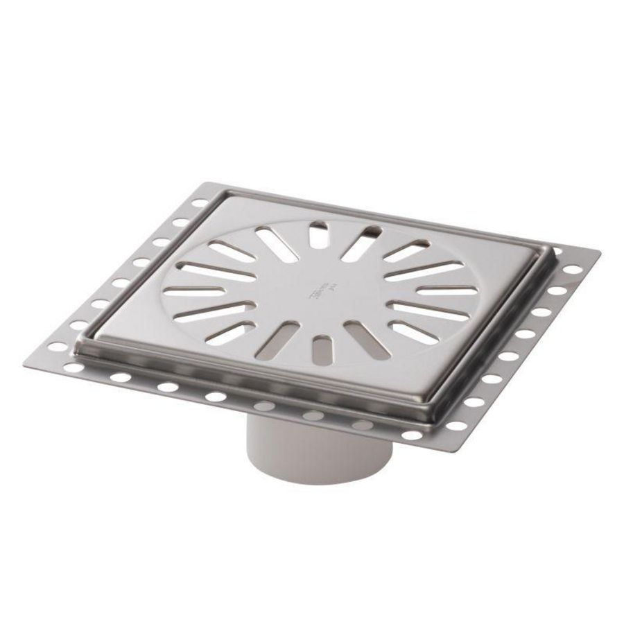 PROMO Renovatieput 150x150mm RVS inbouwdiepte 7mm + reukafsl. 60+76mm (RP15-7/179)