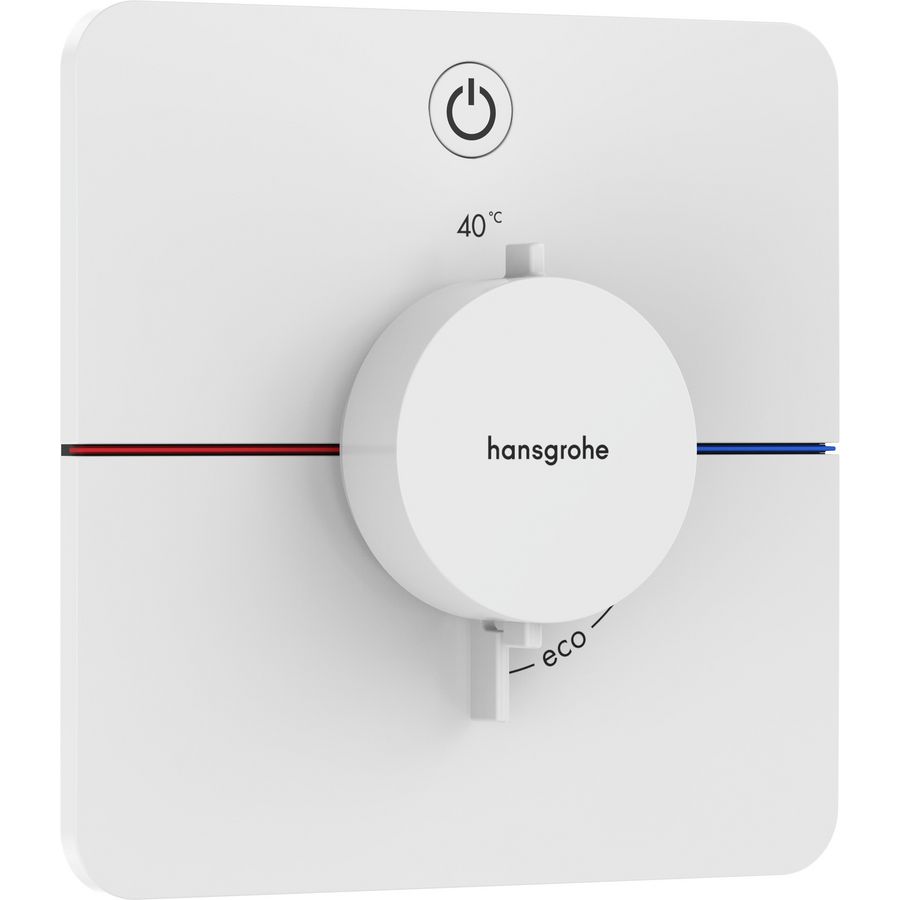 ShowerSelect Comfort Q thermostaat afbouwdeel tbv inbouw voor 1 functie mat wit