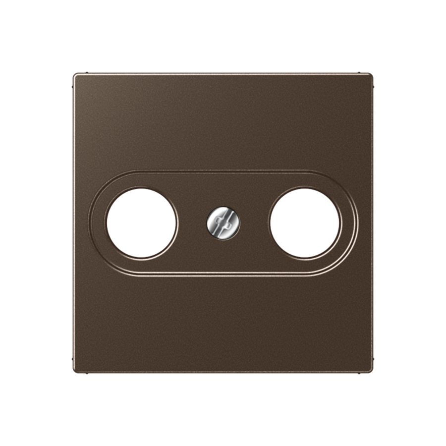 Afdekking TV-FM 2-gats A500 mokka