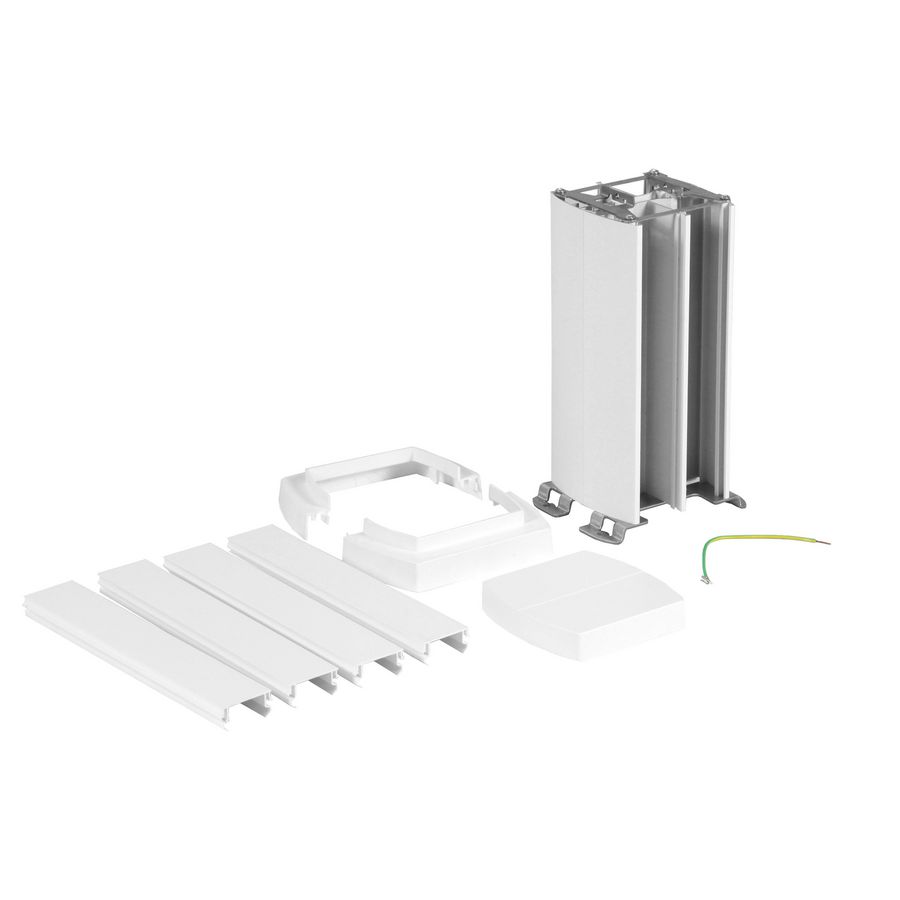 Energiezuil 4 compartiment 45mm 0,3M wit