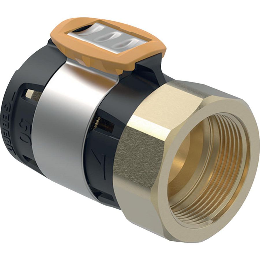 Schroefbus recht FLOWFIT pers 63x2"bn.dr. brons