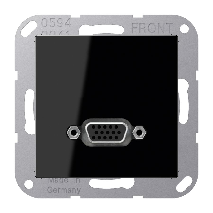 Afdekking A500 zwart voor 1xVGA