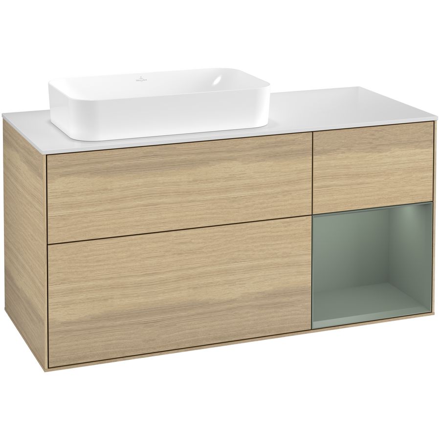 Wastafelonderkast Finion 1200x603x501mm Oak Veneer G691GMPC