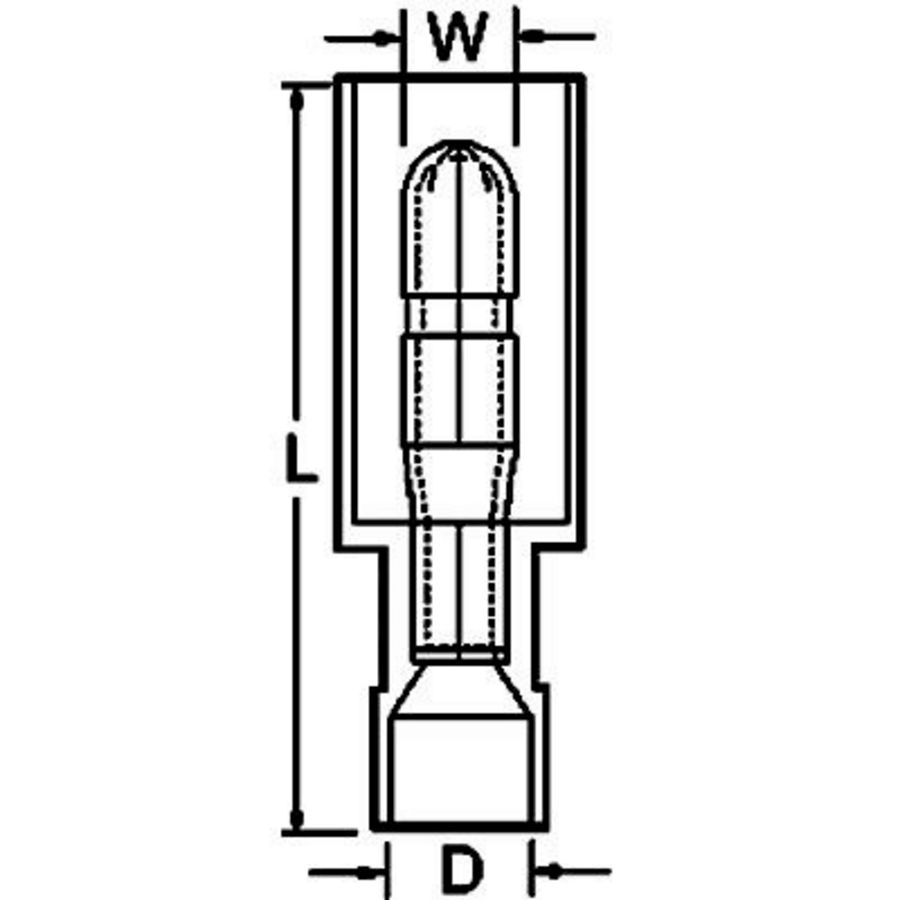 Kist a 100st. geisoleerde rondsteker 4mm 0,5-1,5mm² Nylon
