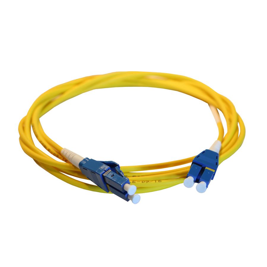 Glasvezel Patchkabel Uniboot geel OS2 LC-LC 1m.