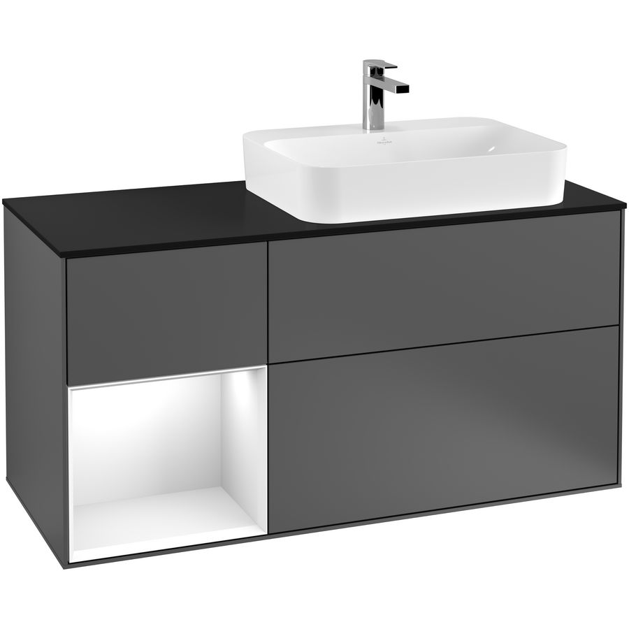 Wastafelonderkast Finion 1200x603x501mm Antr. Matt Lacquer G392GFGK
