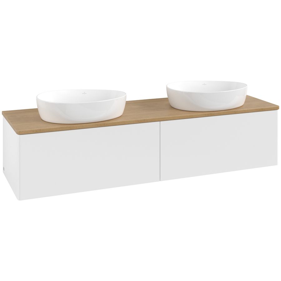 Wastafelonderkast Antao 1600x360x500mm White Matt Lacquer L39011MT