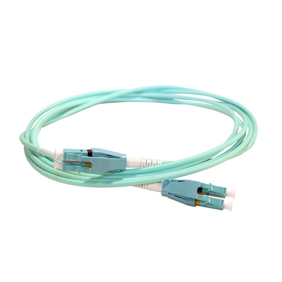 Glasvezel Patchkabel Uniboot Aqua OM4 LC-LC 5m.
