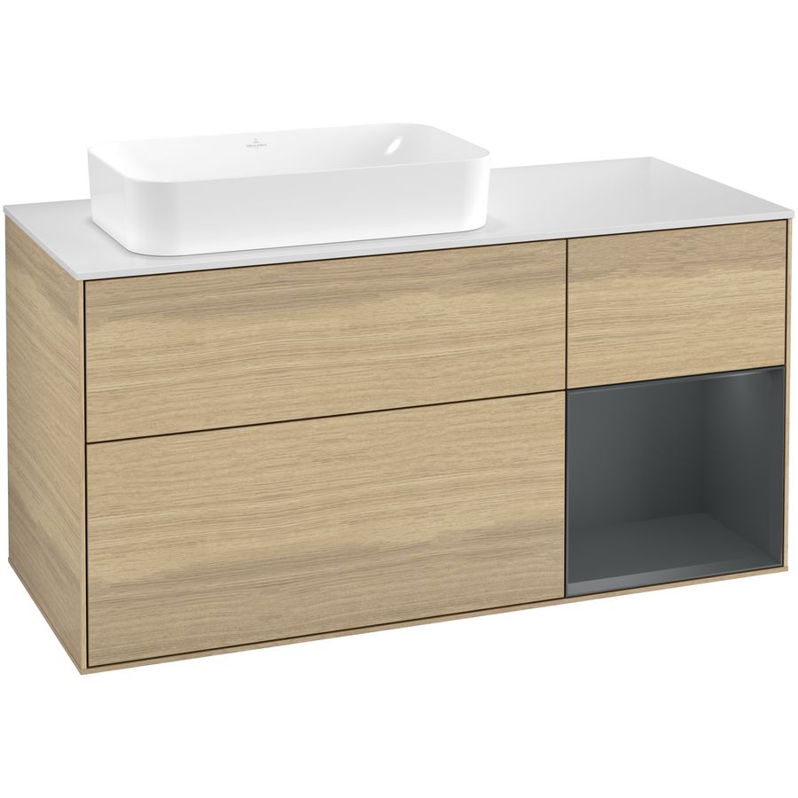 Wastafelonderkast Finion 1200x603x501mm Oak Veneer G691HGPC