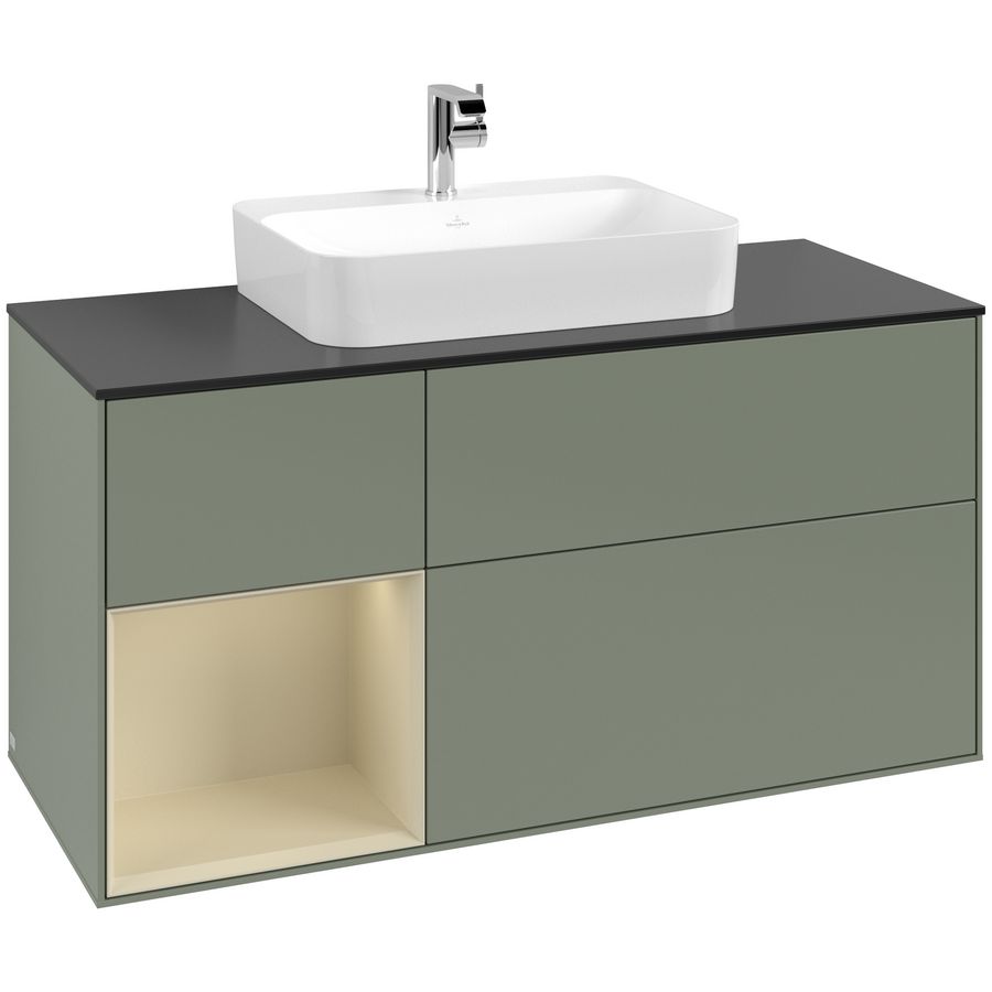 Wastafelonderkast Finion 1200x603x501mm Olive Matt Lacquer F412HJGM