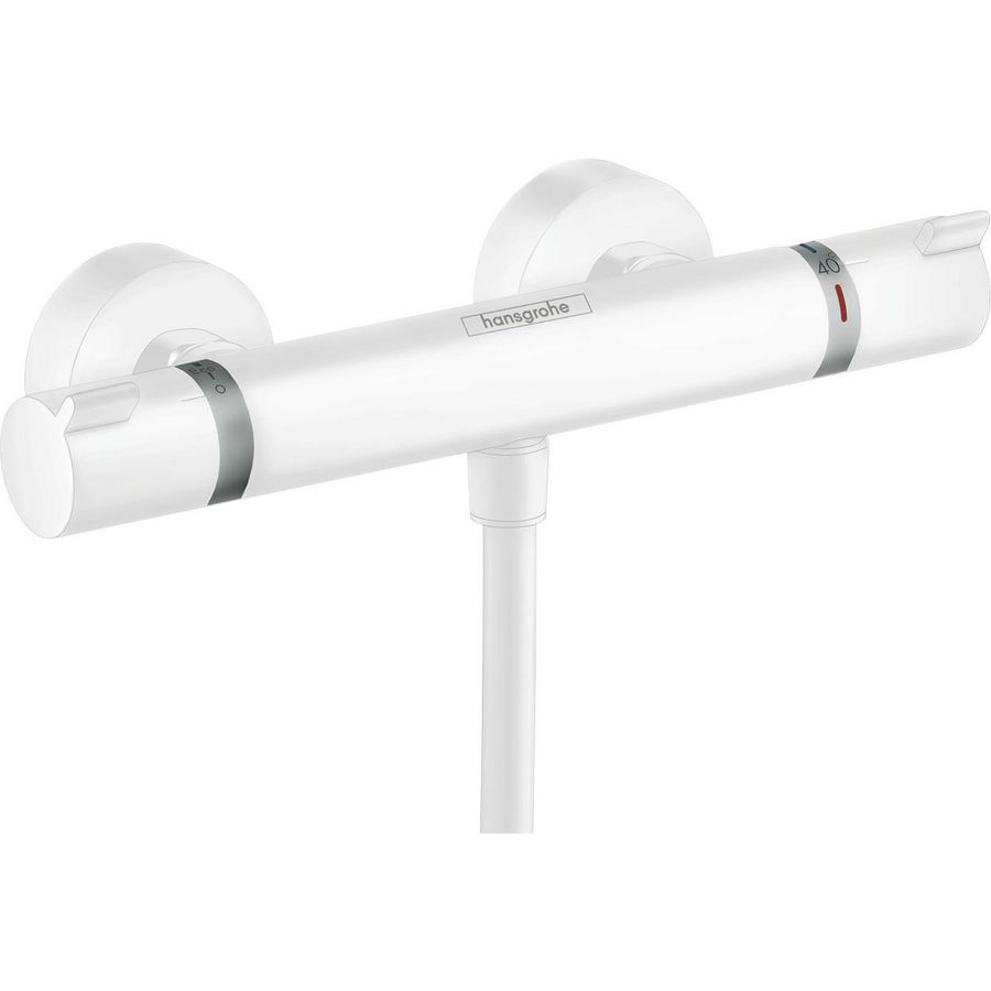 Ecostat Comfort douchethermostaat mat wit hoh 150mm incl. S-koppelingen
