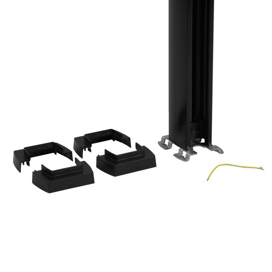 Energiezuil 1 compartiment 45mm 3,90M zwart