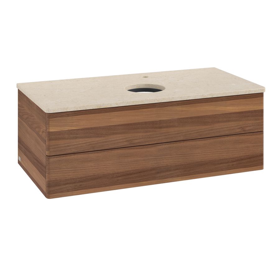 Wastafelonderkast Antao 1000x360x500mm Warm Walnut L20053HM