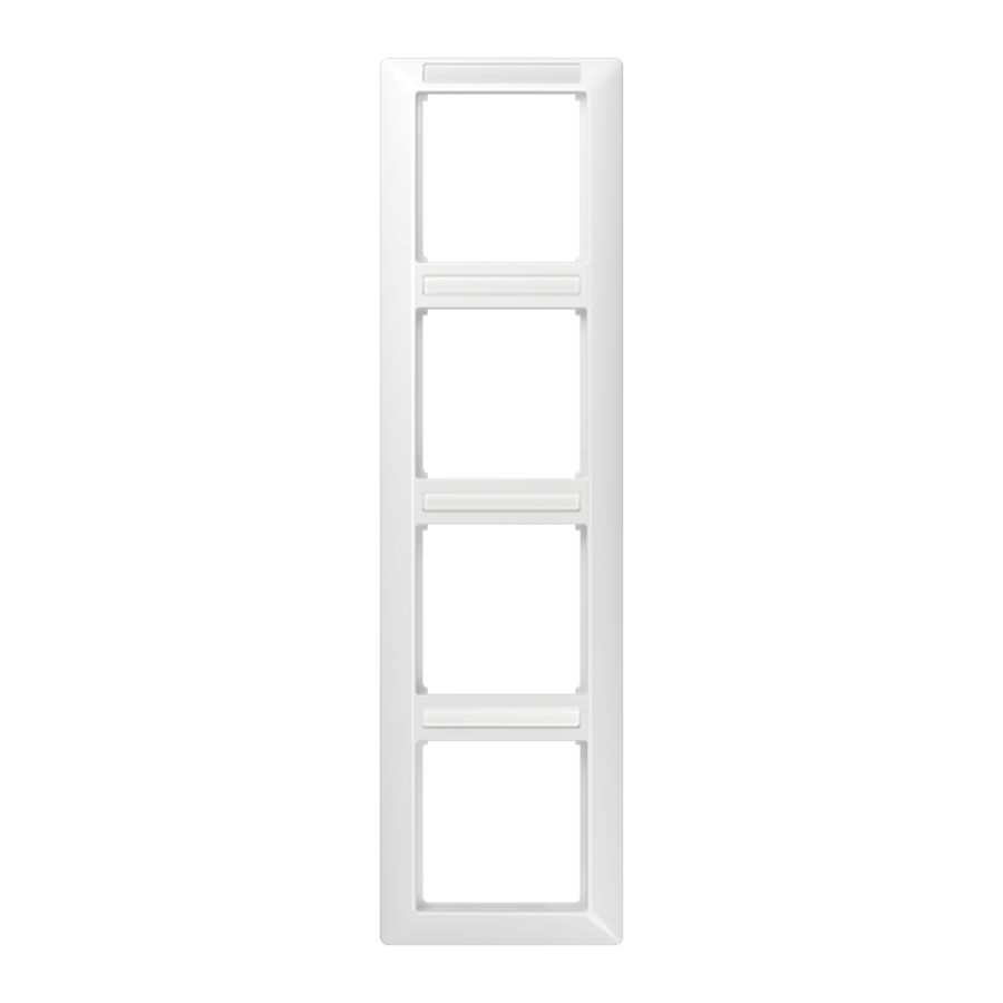 Afdekraam verticaal tekstveld 4voudig A(S) univ A.wit