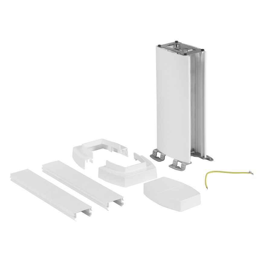 Energiezuil 2 compartiment 45mm 0,3M wit