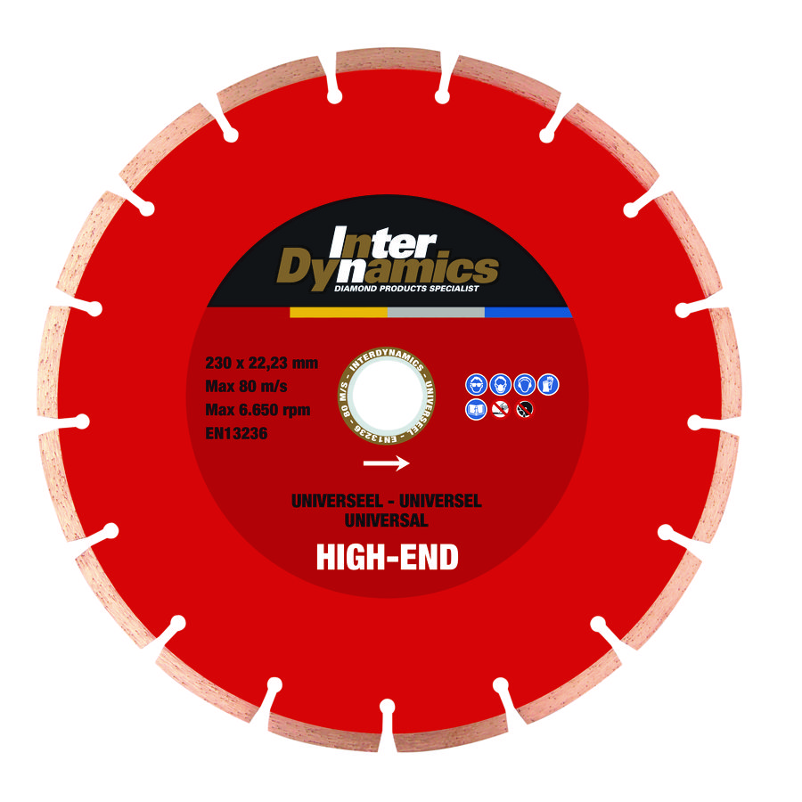 Universeel High-End diamantzaagblad 350mm asgat 22.23mm