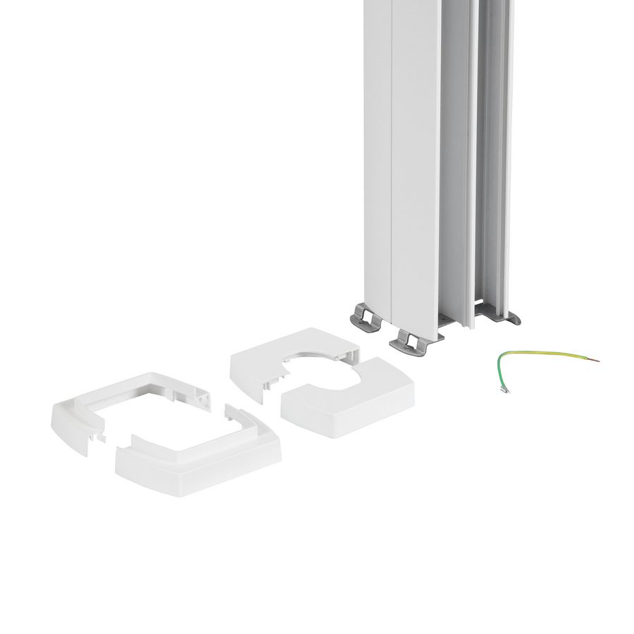 Energiezuil 4 compartiment 45mm 0,68M + 2,7M wit
