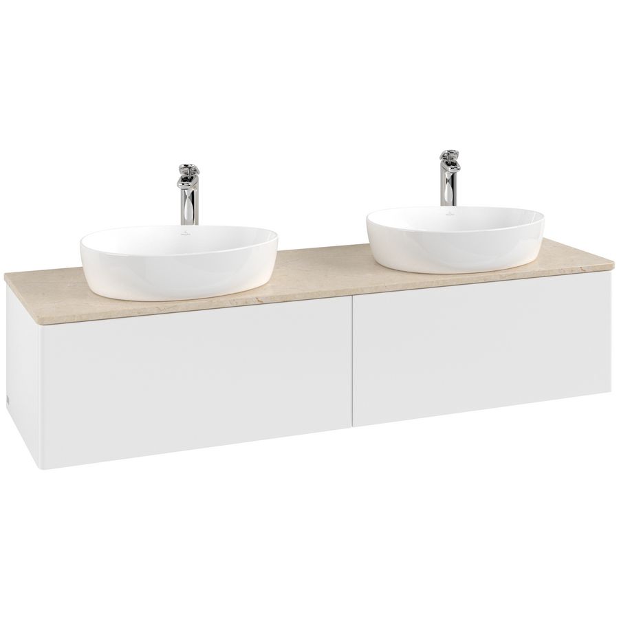 Wastafelonderkast Antao 1600x360x500mm White Matt Lacquer L39053MT